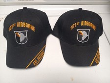 2x U.S. Army Airborne Air Assault Embroidered Black Baseball Cap Hats NEW