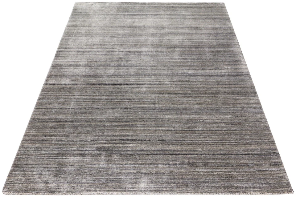 Teppich Palerrmo mit Glanzeffekt 170x230 cm Wolle Viscose Handgewebt Tapijt grau - Bild 2 von 4
