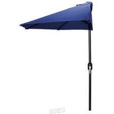 Beach Outdoor Half Umbrella Navy Blue Travel Patio Table