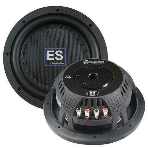 American Bass ES 1244 Slim Line 800W 12" Subwoofer - Black