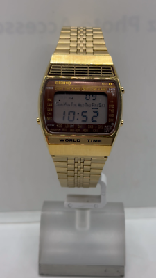 時計 SEIKO WORLD TIME ATLAS A239-5020 Seiko A239-5020 Vintage Digital Quartz Wrist Watch Japan World