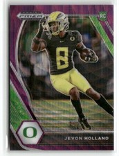 2021 Panini Prizm Draft Picks Collegiate #149 Jevon Holland Purple Wave RC