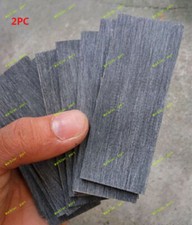 2Pc Natural Black Buffalo Horn Sheet Knife Blanks Plate Scales Handle Material