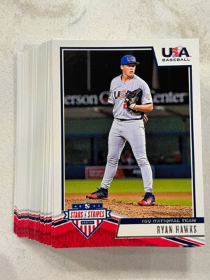  Lot (50) RYAN HAWKS 2019 Panini Stars & Stripes USA Baseball cards