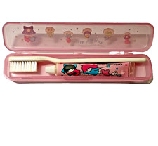 SANRIO Vtg LITTLE TWIN STARS Toothpaste Toothbrush Case Set 1976 70s Collectible