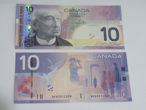 1 bill 2005 CANADA 10 Ten Dollar Legal Tender Bank note Canadian Money