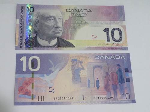 1 bill 2005 CANADA 10 Ten Dollar Legal Tender Banknote Canadian Money - Picture 1 of 3