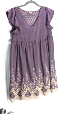 Altard State Peasant Dress Purple Cap Sleeve Knee Length Size M | eBay Altard State Peasant Dress Purple Cap Sleeve Knee Length Size M | eBay
