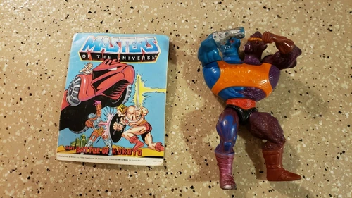 Vintage 1984 He-Man Masters of the Universe MOTU figure Two Bad with mini comic