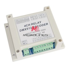 AC110-220V 4Channel DMX512 Relay Switch DMX Relay Controller W/ Case For Lamp
