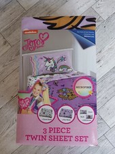 Nickelodeon JoJo Siwa Follow Your Dreams 3 Piece Bed Sheet Set Twin New
