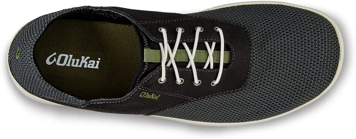 Olukai Nohea Moku Men s Boat Shoes Black Black 8 13 sizes Brand New