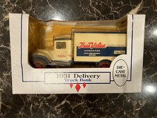 VINTAGE Ertl True Value 1931 Delivery Truck Bank 1:34 Die-Cast Metal NIB Iowa
