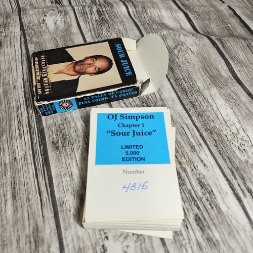 Juego de 32 tarjetas coleccionables de colección OJ Simpson Sour Juice edición limitada raras años 90 - Imagen 5 de 21
