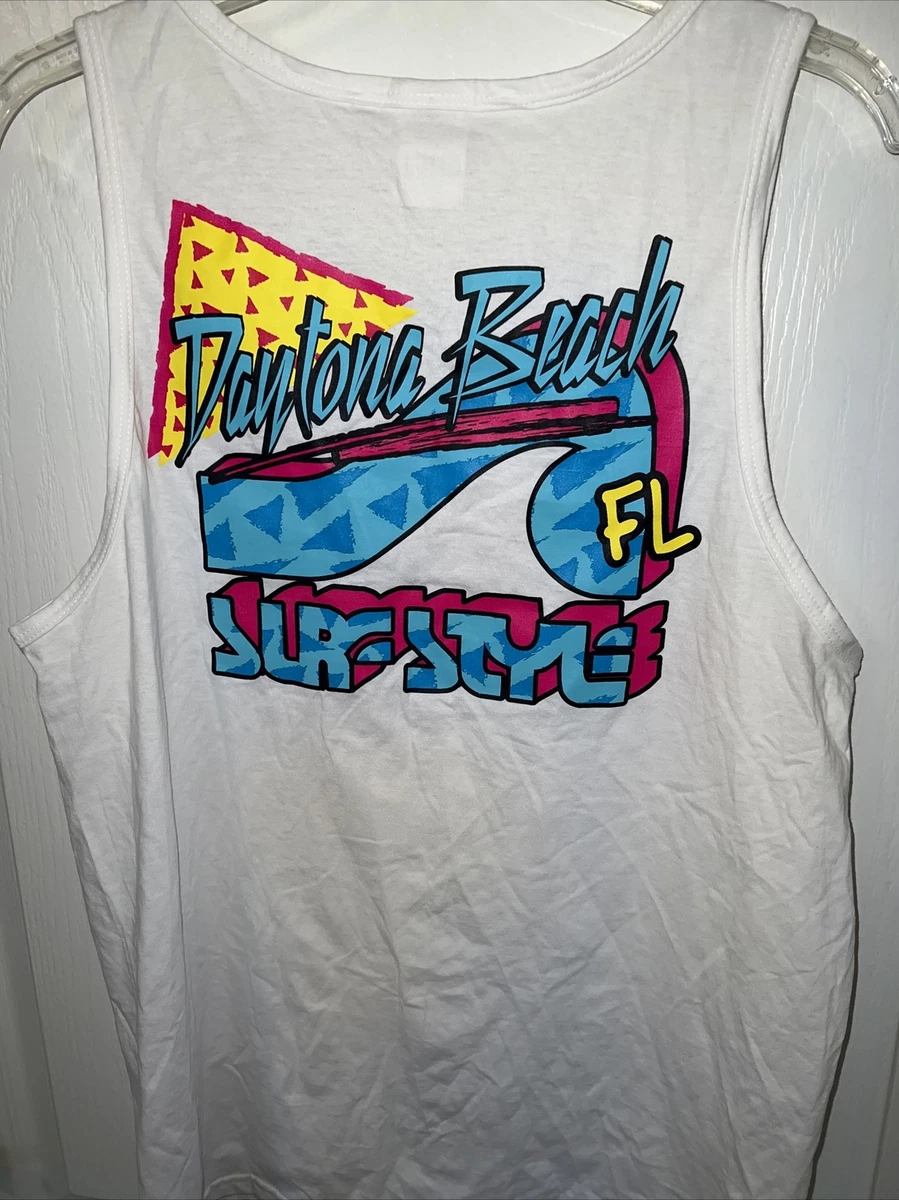 Mens Tank Top Size M Surf Style Daytona Beach FL NWT 80s 90s