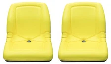 John Deere Pair (2) Yellow Vinyl Seats fits Gator 6X4 Serial # 20789 & UP