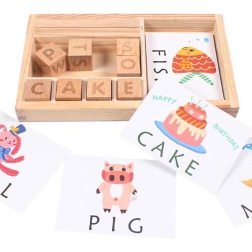Matching Letter Game,See and Spell Learning Toy Wooden - Picture 1 of 4