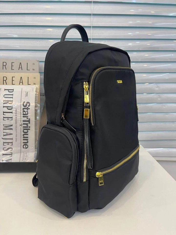 TUMI Voyageur Celina Backpack Black Travel, Business New gold zip outlet - Image 4 of 4