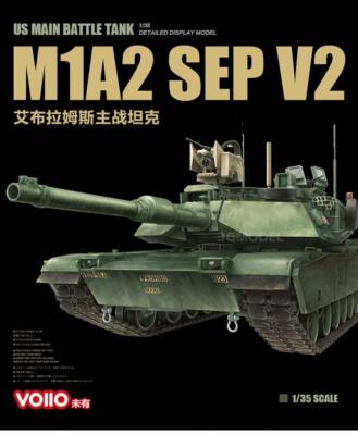 VOIIO 01101 1/35 M1A2 SEP V2 ABRAMS US MAIN BATTLE TANK DETAILED DISPLAY MODEL