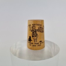 Vintage Wooden Thimble Happy 35th Birthday Ernie Premium Bond 