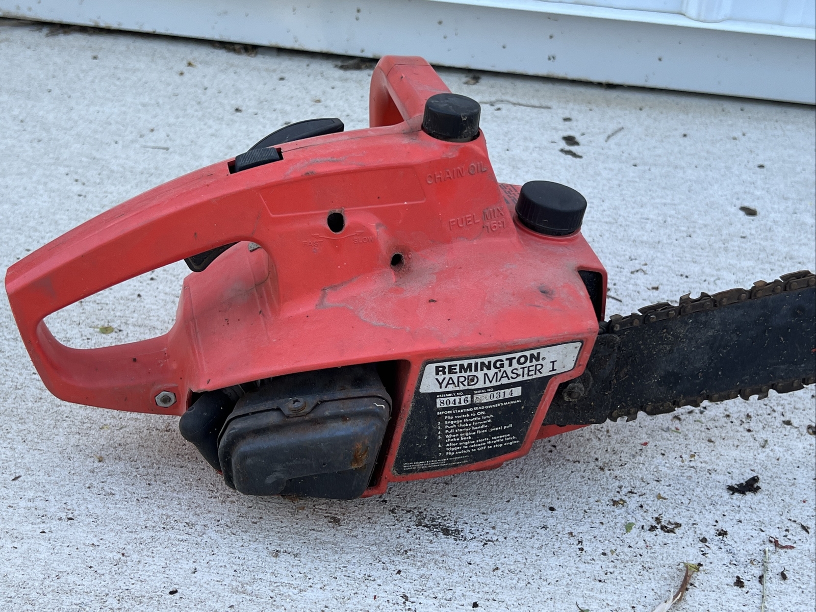 Vintage Remington Yard Master I Chainsaw 80416 Parts Saw (cc) eBay
