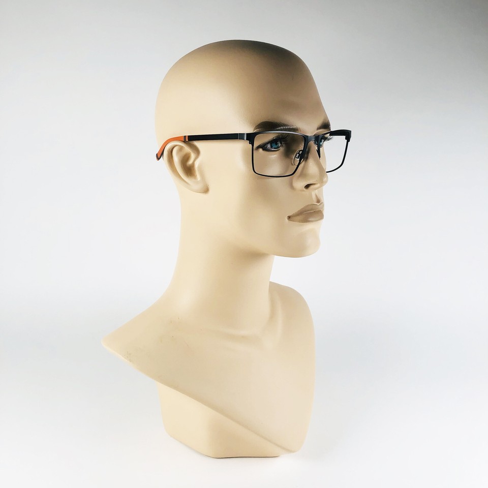 SPECSAVERS eyeglasses SATIN BLACK RECTANGLE glasses frame MOD: DELFIM ...