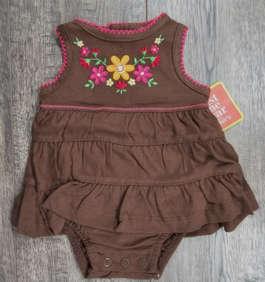 brown newborn dress Carters Infant Girls Tan White Plaid Ruffle over ribbed cuffs and fastens neatly with a concealed zip on the back. Infant Brown Dress - Etsy