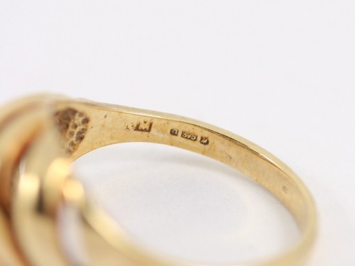 Gorgeous Ladies Ring 9ct Gold Stunning Size N 375 3.2g Cb6 - Picture 4 of 5