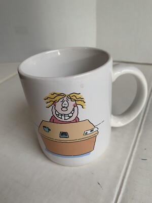Vintage Hallmark Coffee Mug What Am I Doing Here Humorous Cup Office Work Funny 