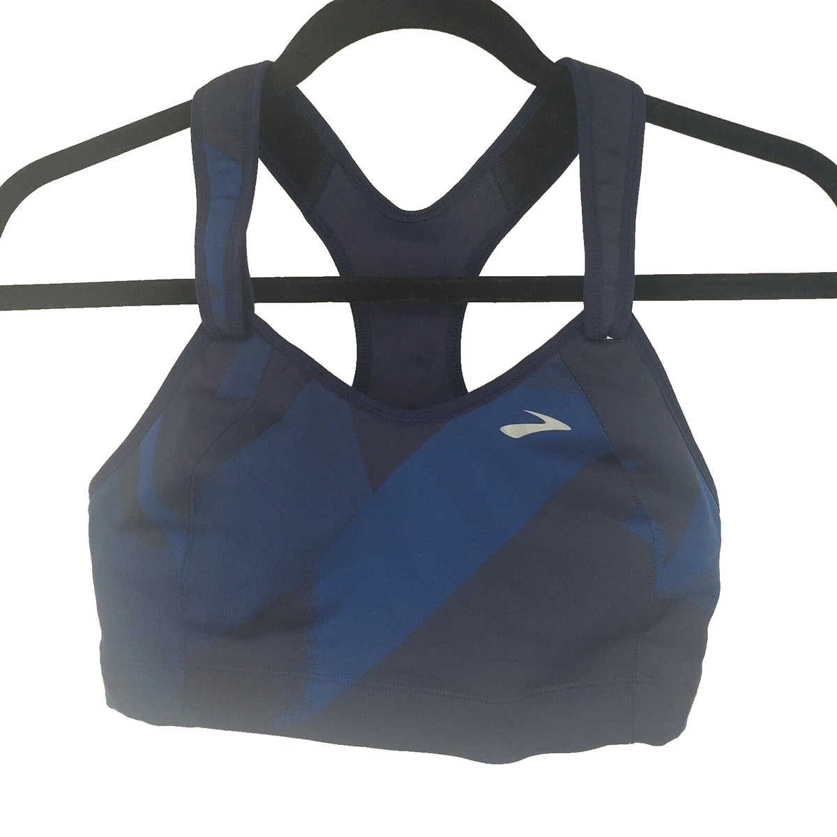 Brooks Running Rebound Racer Racerback Sports Bra Blue XS