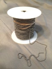 1 Nickel Plated Ball Chain 200 Ft. Spool w/ Connectors for Necklaces, Crafts