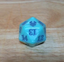 Magic the Gathering Oversized D20 Spindown Die MTG Theros Beyond Death Teal Blue