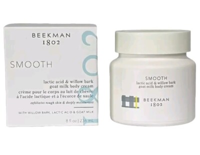 Beekman 1802 SMOOTH Lactic Acid & Willow Bark Goat Milk Body Cream - 8 oz - NIB