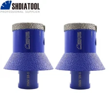 2pcs 35mm Diamond Milling Chamfer Cone Drilling Tile Marble Core Hole Saw 1-3/8"