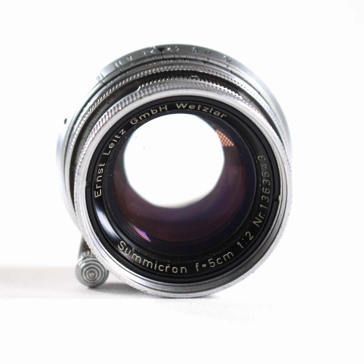 Leica Summicron M 50mm 5cm F/2 1:2 Ernst Leitz Wetzlar Lens with caps Germany