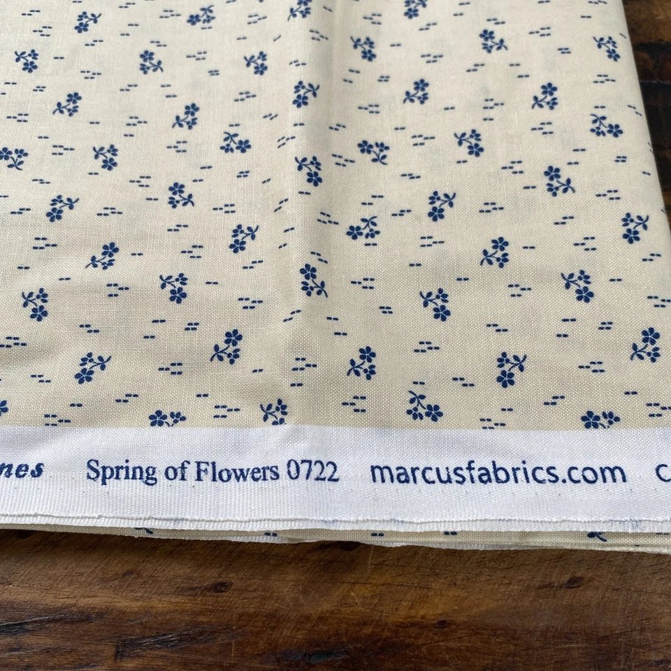 Vintage Marcus Brothers Spring Of Flowers 0722 Cotton Fabric One And 1/2 Yards - Image 4 of 4