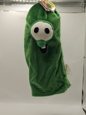 VeggieTales Larry The Cucumber Plush Puppet Toy Big Ideas Green Veggie Character