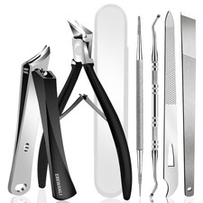Ingrown Toenail Removal Kit, 6PCS Stainless Steel Toe Nail Kit, Straight Edge...