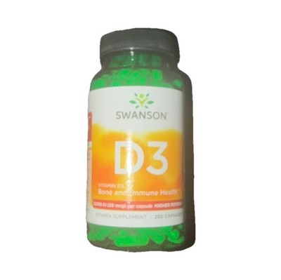 Swanson Vitamin D3 2000 IU 250 Capsules Bone & Immune Health Supplement