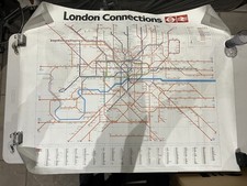 Original 1986 Quad Royal Poster London Connections Underground Tube Map LARGE
