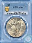 1927 Peace Dollar PCGS MS64  - Near Gem and Original