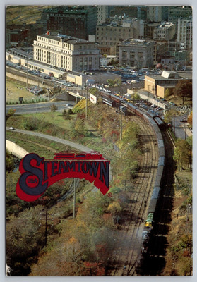 Scranton PA~Steamtown Excursion Train~Pennsylvania Railroad Advertising Postcard