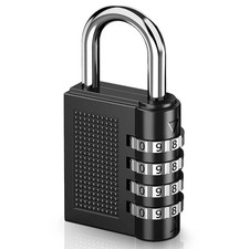 Image of 1x 4 Digit Combination Padlock Heavy Duty Outdoor Lock Gym Travel Luggage Locker