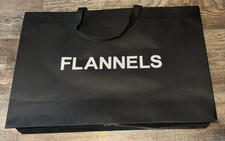 FLANNELS 1 x Black Empty Gift Bag NEW 605 x410mm DESIGNER PRESENT SHOPPING LARGE
