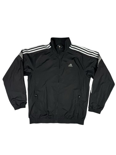 Adidas Trainingsjacke Retro schwarz Y2K Zip Große 42/44 - Bild 1 von 12