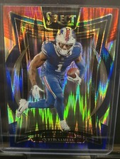 2024 Panini Select - Concourse Curtis Samuel #23 Red & Blue Shock Prizm