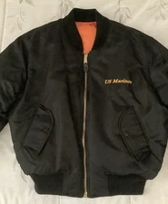🔥MA-1 U.S. MARINES Medium Flight Jacket w/USMC Logo On Back, EXCELLENT! Rothco