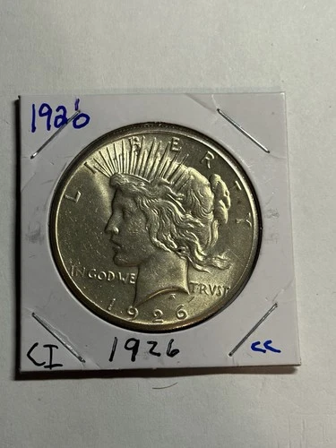 1926-P $1 PEACE SILVER DOLLAR BU UNC BLAST WHITE