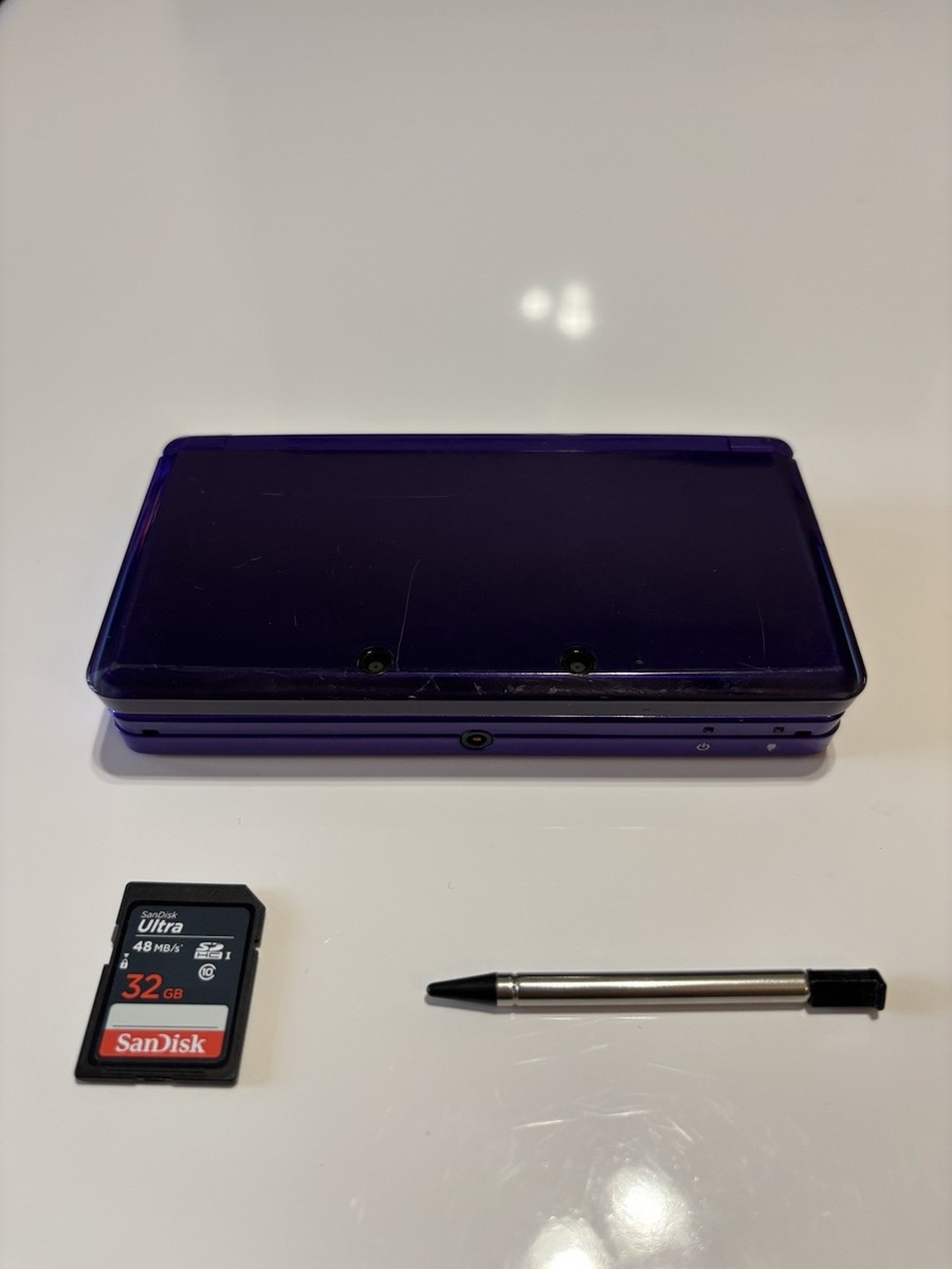 Midnight Purple 3DS Console + 32GB SD + Stylus | eBay