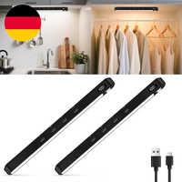 Willed Schrankbeleuchtung LED Bewegungsmelder 3 Farbmodi USB Akku 2Er